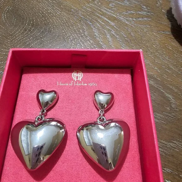 House Of Harlow Heart Earrings NWOT!!!!! - Picture 3 of 4